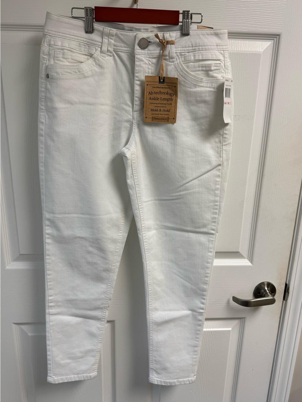 Democracy AB Solution White Ankle Crop Jeans 10